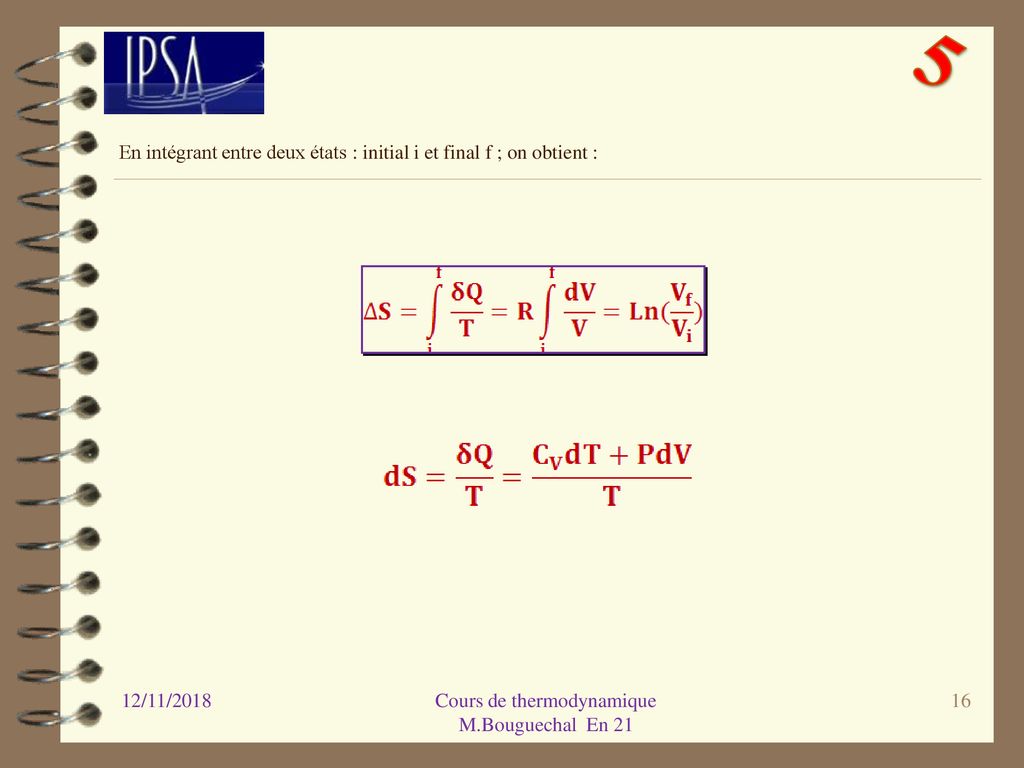 Cours De Thermodynamique Module En Ppt T L Charger